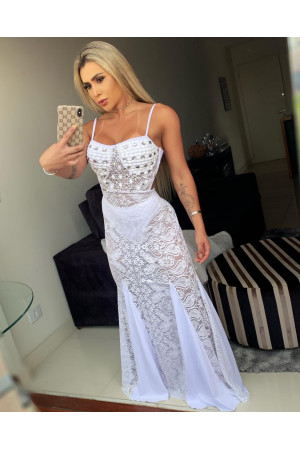 Vestido Pizza White